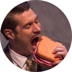 Man eating a sandwich